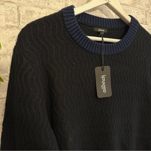 allbirds Black and Blue Crewneck Sweater - Picture 8 of 8